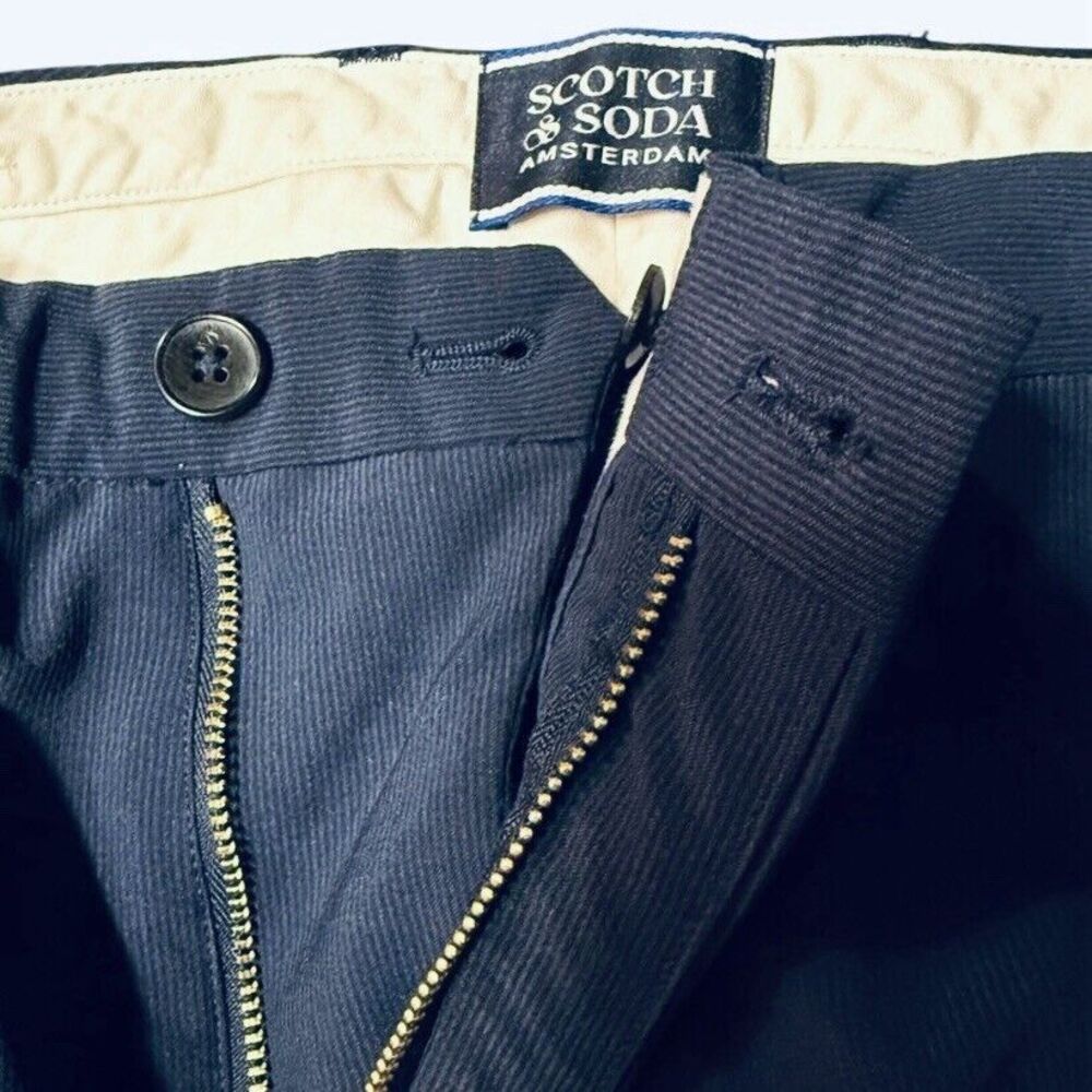 Scotch & Soda Amsterdam Irving Slim Tapered Chino Pant Navy Blue Size 36 x 32 - Picture 4 of 7